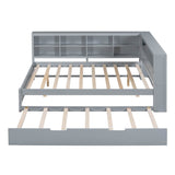 Full Size Wooden Daybed With Trundle USB Charging Station - Omega Lifestyles