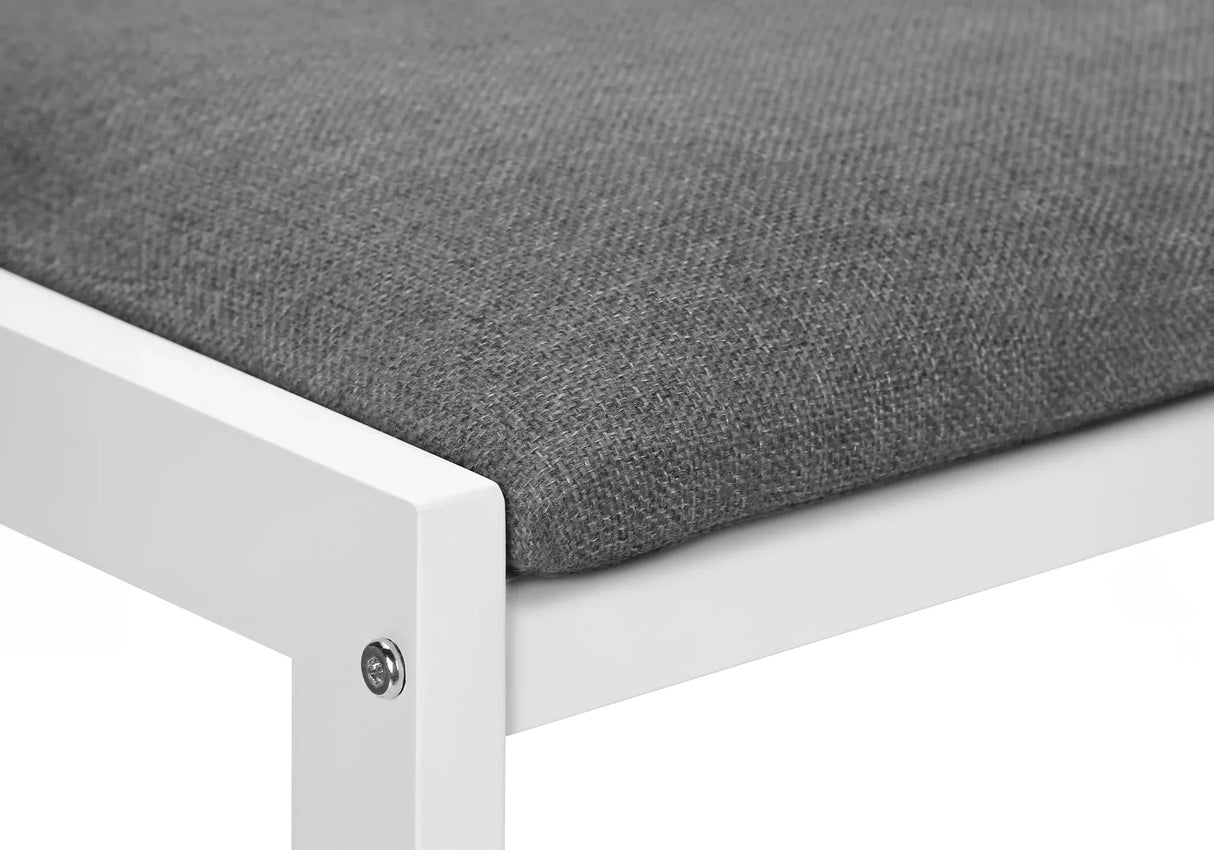 Contemporary 3-Piece White Laminate Dining Table Set - Omega Lifestyles