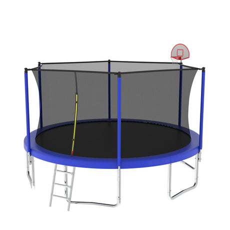 14FT Outdoor Kids Trampoline With Safety Enclosure Net - Omega Lifestyles