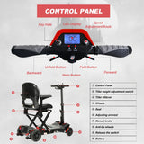 Foldable Lightweight Remote Control 4-Wheel Mobility Scooter - Omega Lifestyles