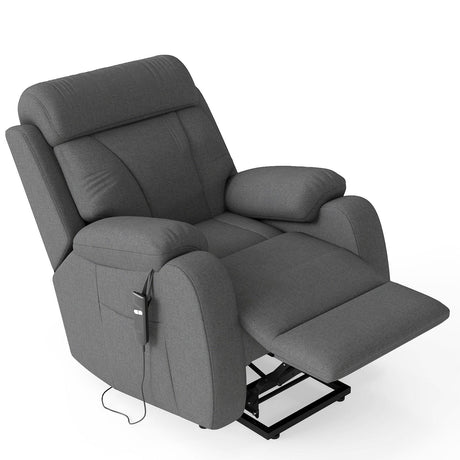 Power Lift Plush Snowflake Velvet Recliner Chair - Omega Lifestyles