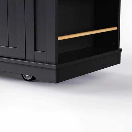 48-Inch Classic Kitchen Island Cart With Bar Stools - Omega Lifestyles