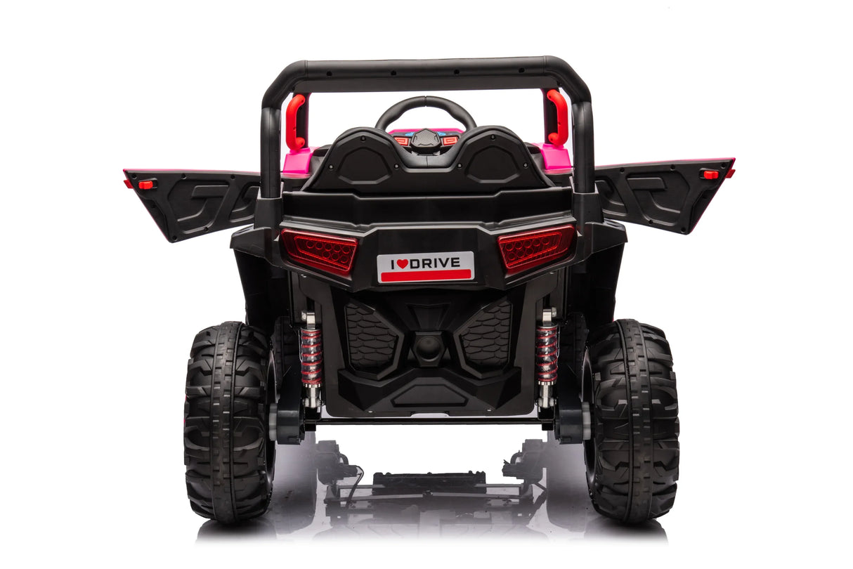 Four-Wheel Drive Pink Leather Seat Ride-On Car - Omega Lifestyles
