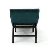 Elegant Teal Altay Velvet Tufted Curved Chaise Lounge - Omega Lifestyles