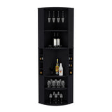 Modern Oban Corner Bar Cabinet With Bottle Storage - Omega Lifestyles