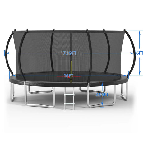 16-Inch Outdoor Steel Frame Garden Trampoline - Omega Lifestyles