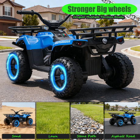24V High-Power Kids Ride On ATV With Bluetooth - Omega Lifestyles