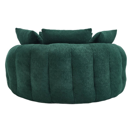 Oversized Chenille Memory Foam Bean Bag Sofa With Pillows - Omega Lifestyles