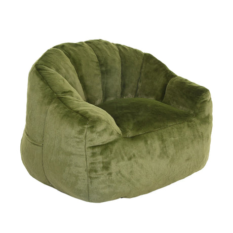 High-Density Foam Faux Fur Bean Bag Chair - Omega Lifestyles