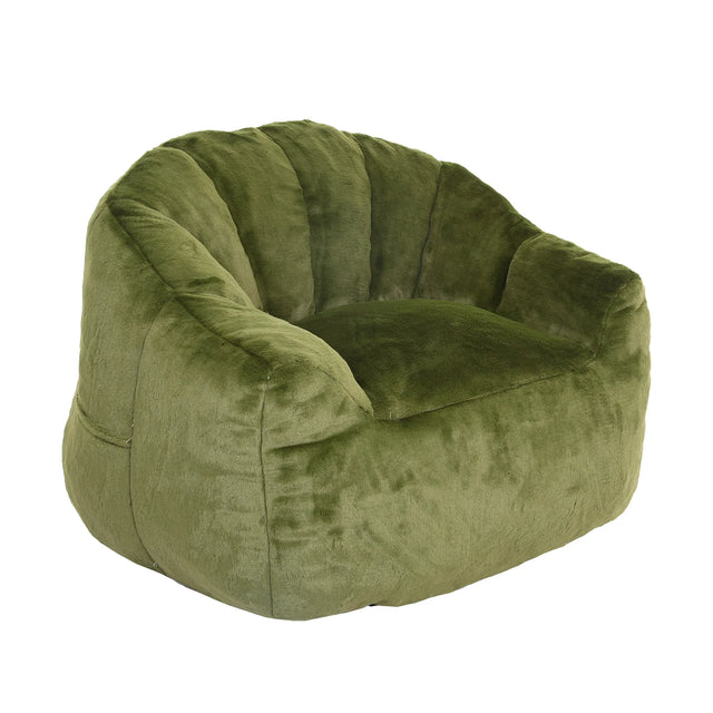 High-Density Foam Faux Fur Bean Bag Chair - Omega Lifestyles