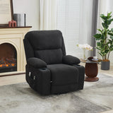 Medium-Firm Corduroy Remote-Controlled Heating Massage Recliner - Omega Lifestyles