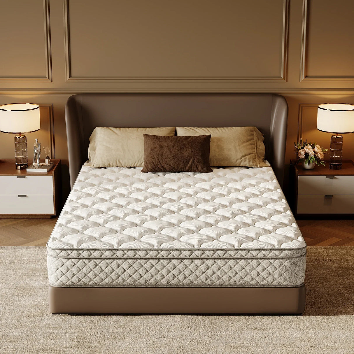 Medium Firm 12-Inch Hybrid Memory Foam Pocket Spring Queen Mattress - Omega Lifestyles