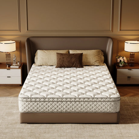 Medium Firm 12-Inch Hybrid Memory Foam Pocket Spring Queen Mattress - Omega Lifestyles
