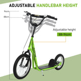 Youth Adjustable Handlebar Kick Scooter With Inflatable Tires - Omega Lifestyles