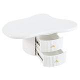 Cloud-Shaped Coffee Table With Stools And Drawers - Sleep Galleria