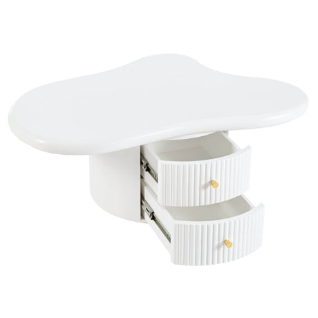 Cloud-Shaped Coffee Table With Stools And Drawers - Sleep Galleria