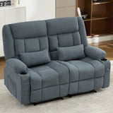 Manual Reclining Oversized Soft Metal Frame Loveseat - Omega Lifestyles