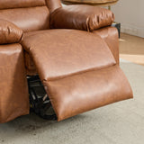 Medium-Firm PU Leather Remote-Controlled Heating Massage Recliner - Omega Lifestyles
