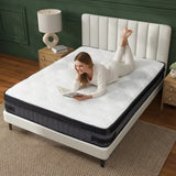 Medium 10-Inch Cooling Gel Memory Foam Hybrid Queen Mattress - Omega Lifestyles