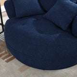 Modern Chenille Circular Sleeper Chair With Throw Pillows - Omega Lifestyles