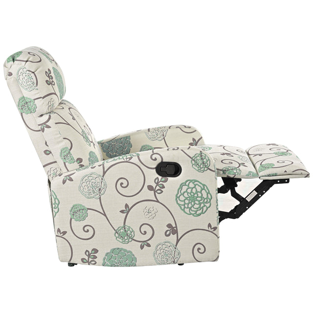 Manual Recliner Chair With Adjustable Backrest And Plush Upholstery - Omega Lifestyles