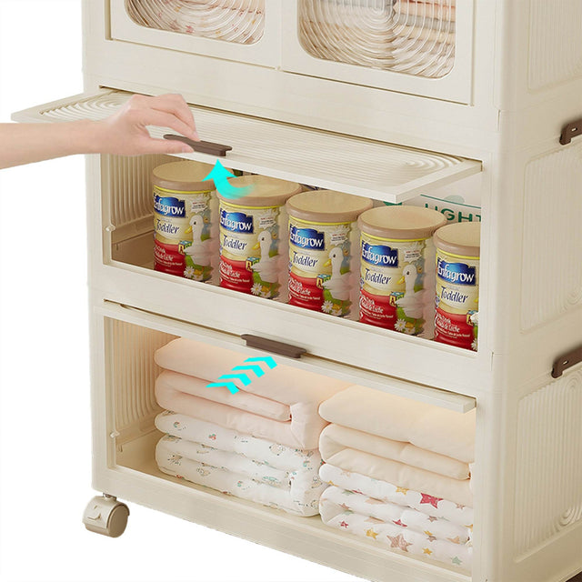 Portable Cream White Magnetic Door Closet Organizer - Omega Lifestyles