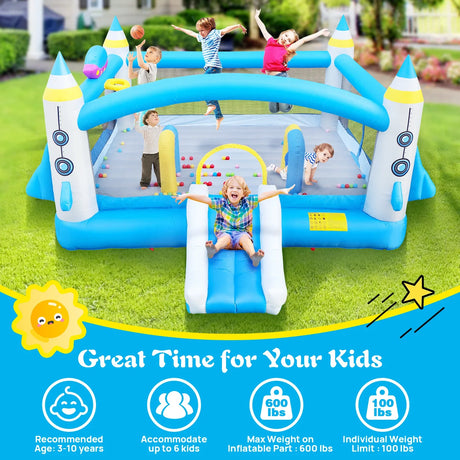 Multicolor Oxford Fabric Inflatable Jump N Slide Bouncer - Omega Lifestyles