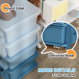 Kids Plastic 4 Drawer Tiered Storage Organizer Unit - Omega Lifestyles