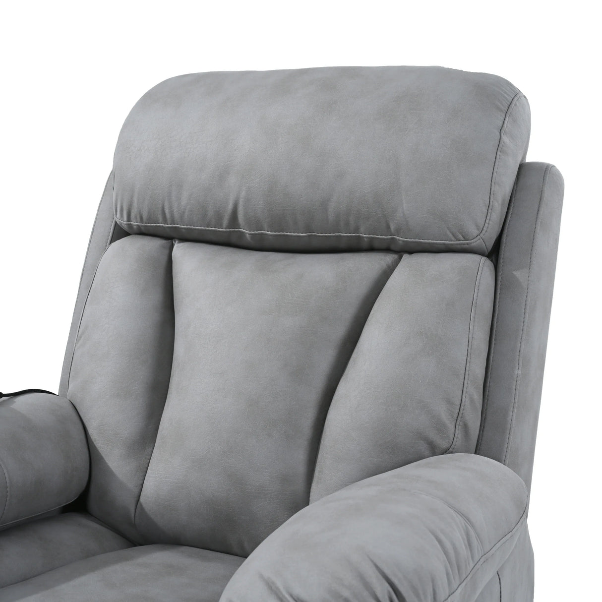 Power Lift Light Gray Fabric Recliner Chair With Remote - Omega Lifestyles