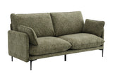 Green Chenille Compressed Cushion 2-Seat Sofa - Omega Lifestyles