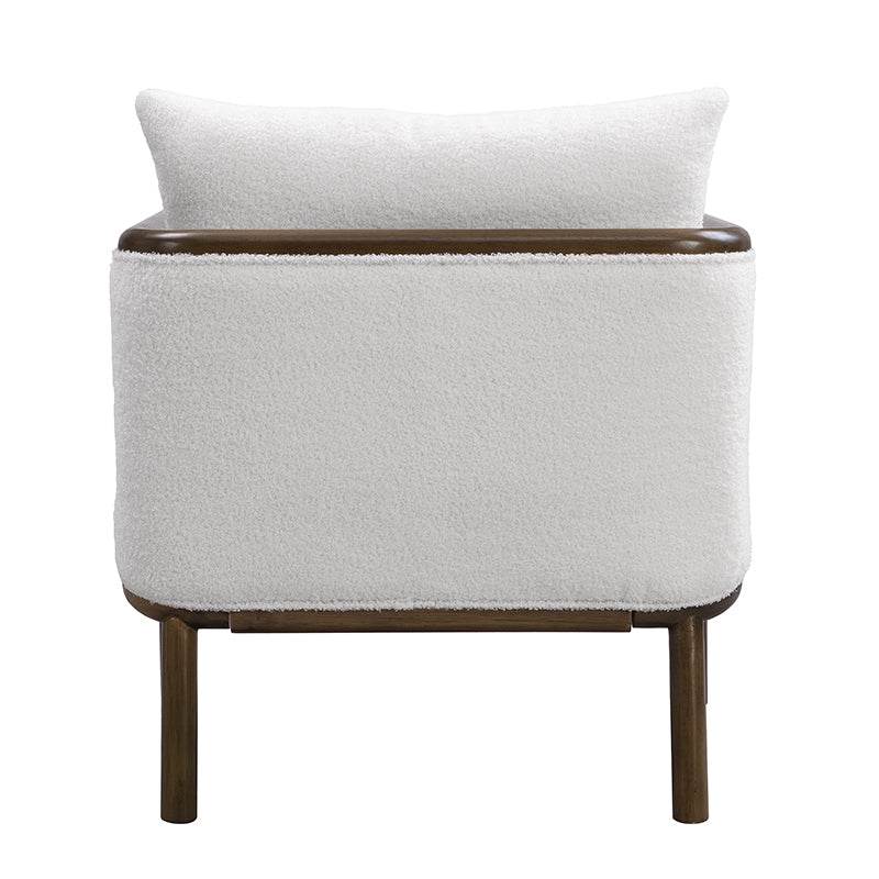 Set of 2 Sherpa Fabric Upholstered Accent Chairs - Omega Lifestyles