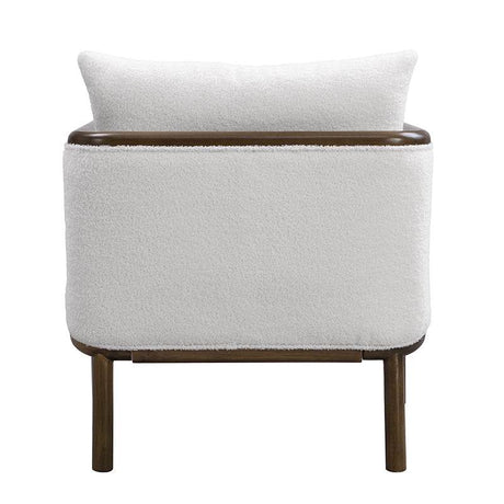 Set of 2 Sherpa Fabric Upholstered Accent Chairs - Omega Lifestyles