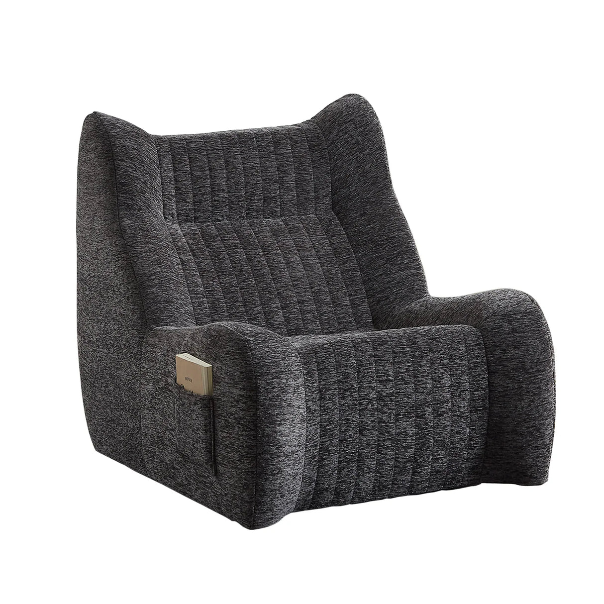Medium-Soft Chenille Foam Bean Bag Chair for Living Room - Omega Lifestyles