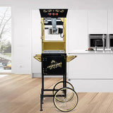 Vintage 12oz Stainless Steel Popcorn Machine Cart With Wheels - Omega Lifestyles