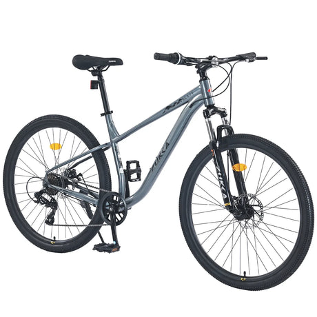 27.5-Inch 8-Speed Steel Frame Mountain Bike With Suspension - Omega Lifestyles