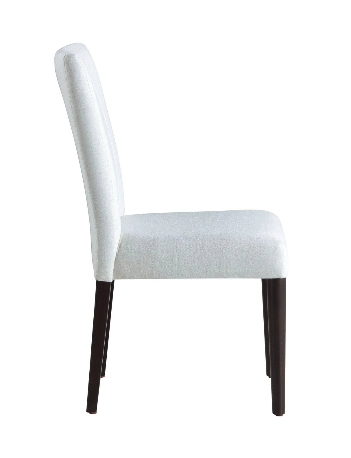 Set Of 2 White Synthetic Wood Padded Side Chairs - Omega Lifestyles