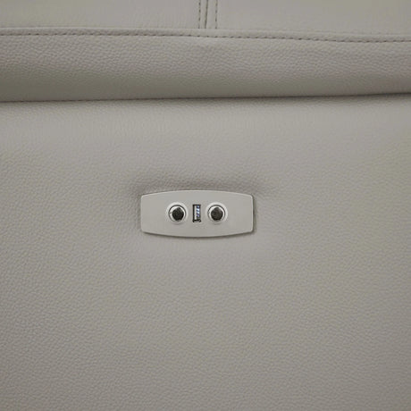 Electric Control Genuine Leather 4-Seat Reclining Chaise Sofa - Omega Lifestyles