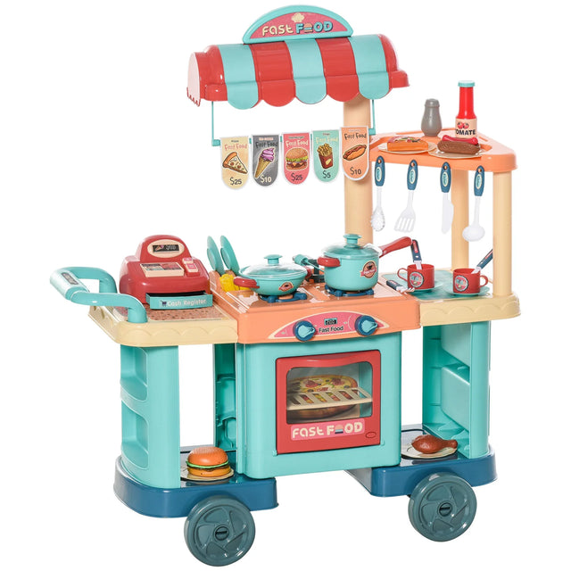 Kids Multicolor ABS Play Food Kitchen Stand Toy - Omega Lifestyles