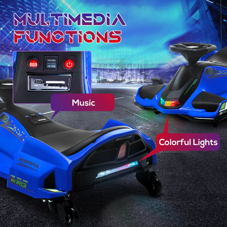 Electric Kid Drift Go Kart With Music And Lights - Omega Lifestyles