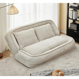 Medium-Soft Adjustable Loveseat Lazy Sofa With Chenille Upholstery - Omega Lifestyles