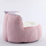 Multicolor Faux Fur Oversized Foam-Filled Bean Bag Chair - Omega Lifestyles