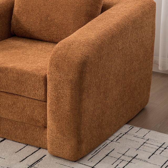 Convertible Chenille Foldable Single Sofa Bed With Pillow - Omega Lifestyles