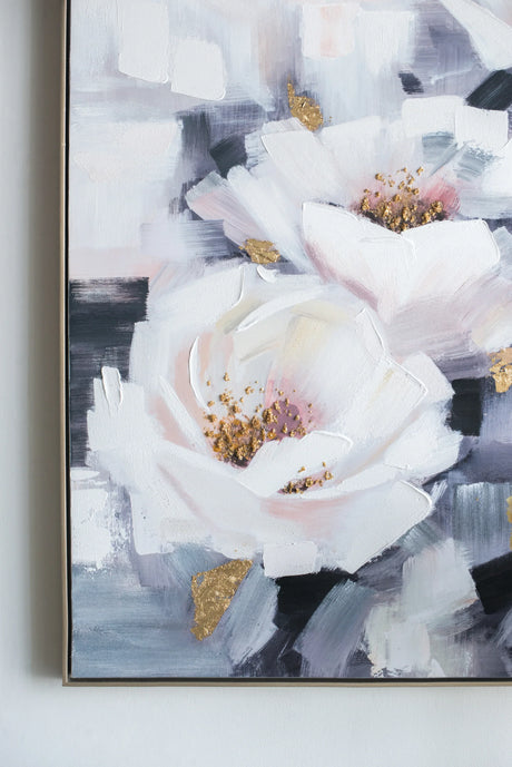 Sarah Multicolor Framed Floral Oil Painting Wall Art - Omega Lifestyles