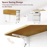 48-Inch Classic Kitchen Island With 2 Bar Stools and Power Outlet - Omega Lifestyles