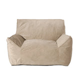 Velveteen Velvet Foam Filled Bean Bag Chair With Armrests - Omega Lifestyles