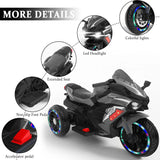 12V Grey Plastic Kids Electric Ride-On Motorcycle - Omega Lifestyles