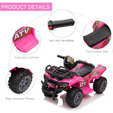 Kids Electric 6V Pink Four Wheeler Ride-On Toy - Omega Lifestyles