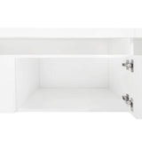 White Modern LED Light Particle Board TV Stand - Sleep Galleria