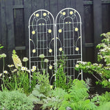 2-Piece Rustproof Cream White Metal Garden Trellis Set