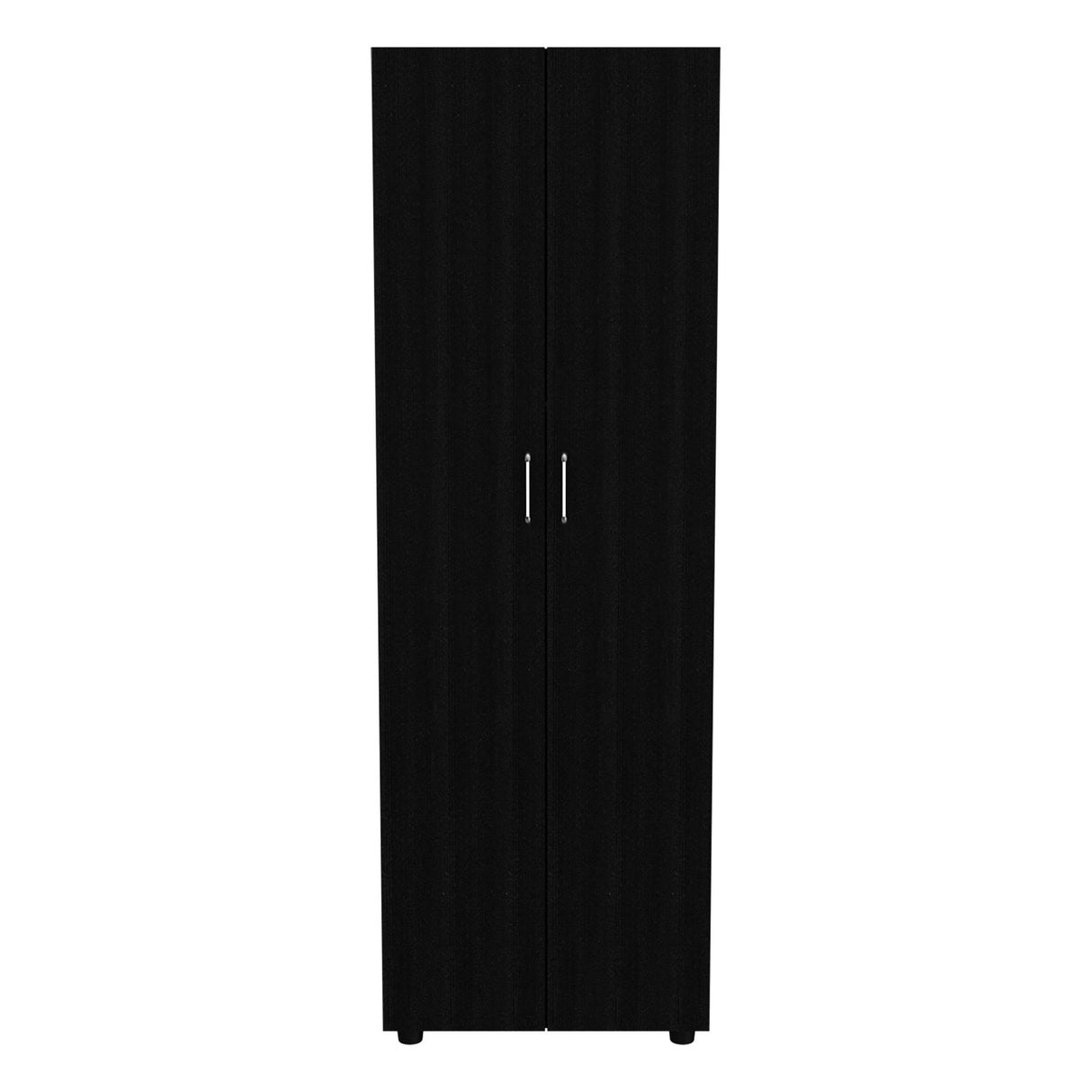 Black Wengue Rectangular Armoire With Three Shelves - Omega Lifestyles